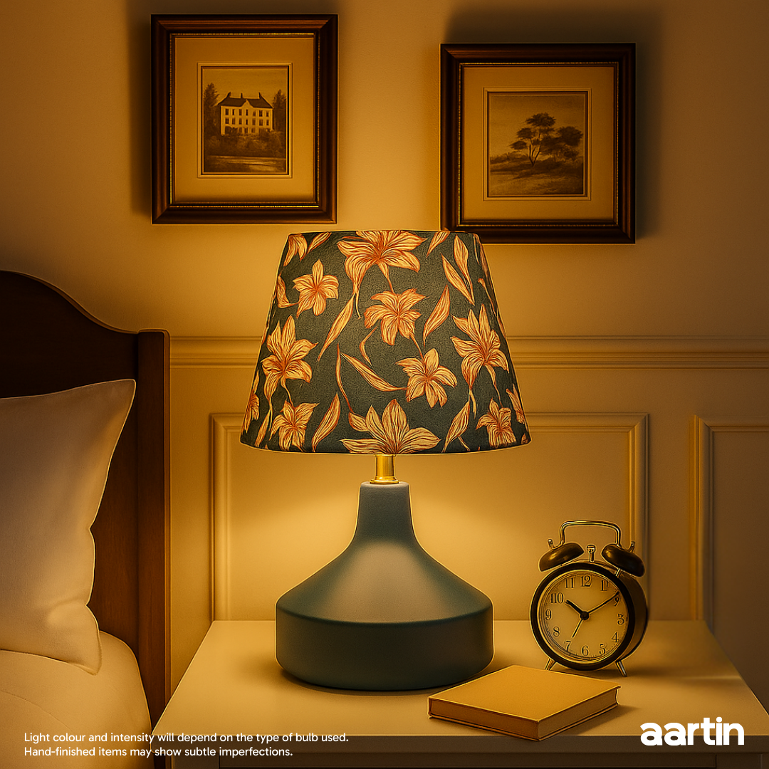 AARTIN FRANKLIN TABLE LAMP IN BLUE UNGLAZED CERAMIC (BASE ONLY)