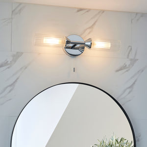 Wensum 2Lt Wall Light Chrome - Comet Lighting