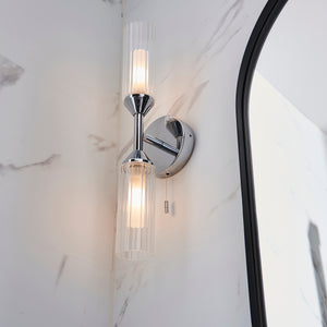 Wensum 2Lt Wall Light Chrome - Comet Lighting