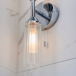 Wensum 2Lt Wall Light Chrome - Comet Lighting