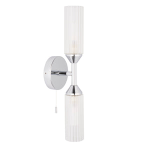 Wensum 2Lt Wall Light Chrome - Comet Lighting