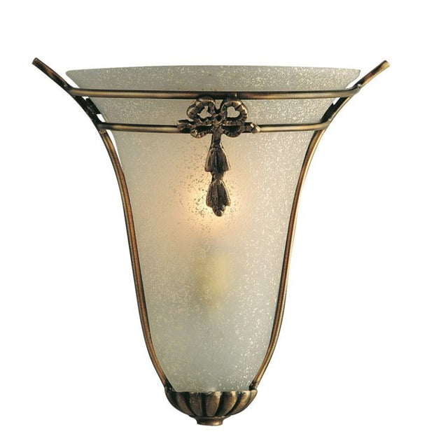 Searchlight Bronze Decorative Wall Light Glass
