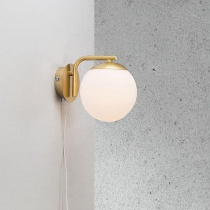 Nordlux Grant Wall Light Brass/Opal white