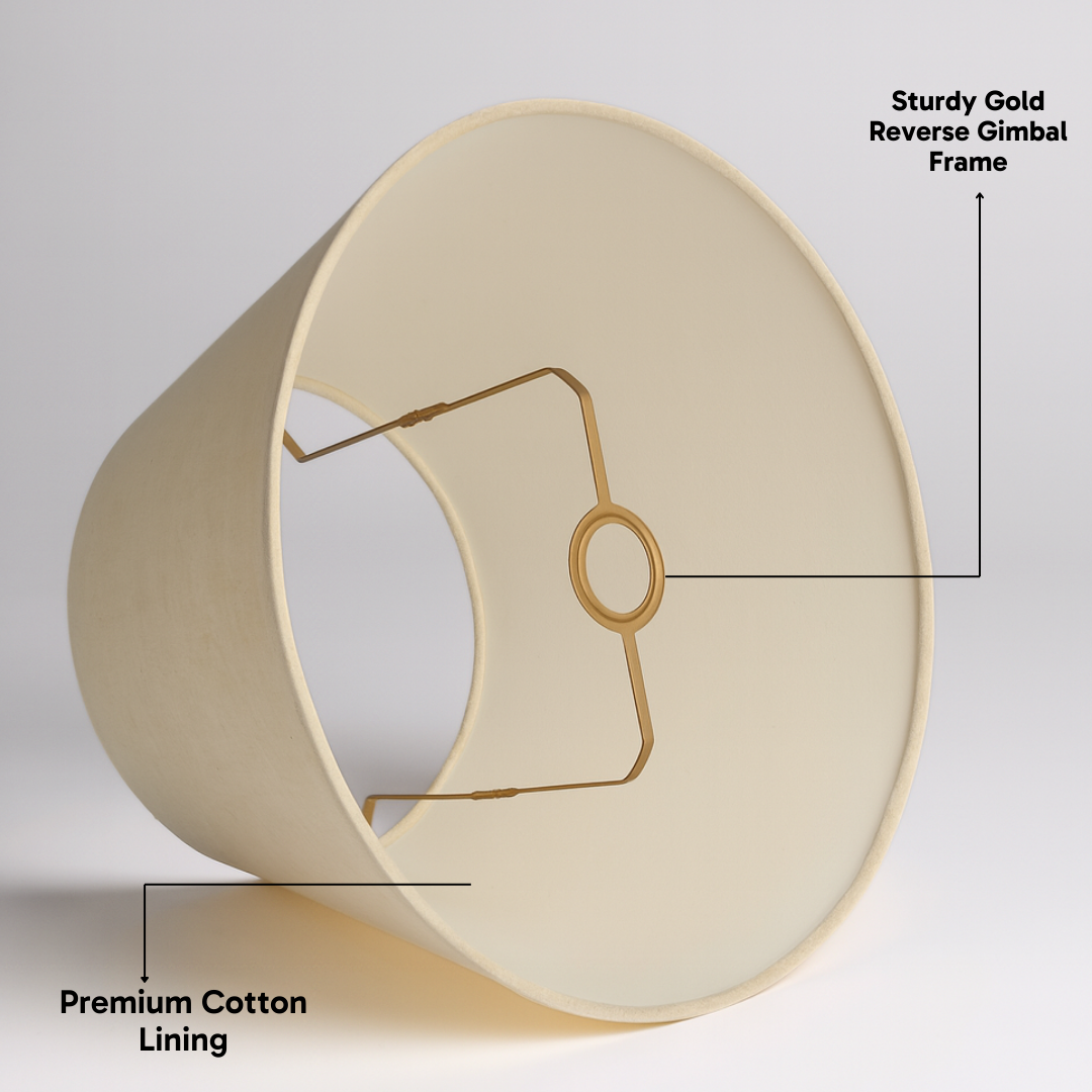 AARTIN NATURAL LINEN STRAIGHT EMPIRE ROLLED LAMPSHADE