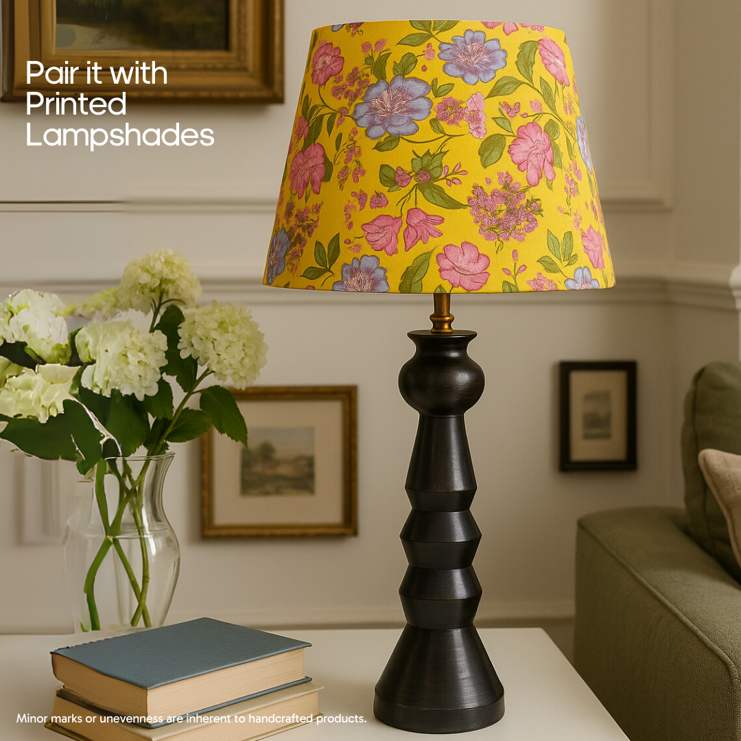 AARTIN FENIX TABLE LAMP IN WOOD WITH EBONY FINISH (BASE ONLY)