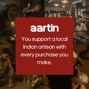 AARTIN CLOVER TABLE LAMP IN ANTIQUE BRASS & WOOD (BASE ONLY)