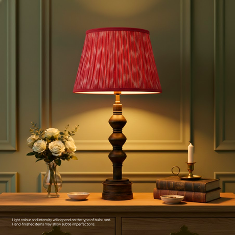 Juno Wood Table Lamp In Dark Natural Wood Finish ( Base Only )