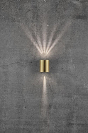 Nordlux Canto 2 Outdoor Wall Light Brass - Comet Lighting