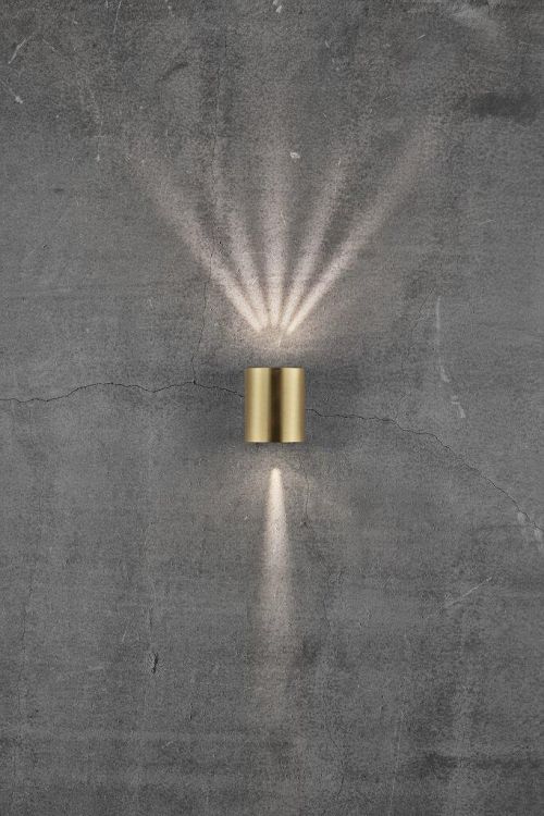 Nordlux Canto 2 Outdoor Wall Light Brass - Comet Lighting