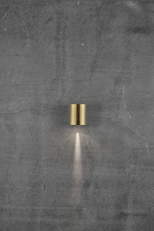 Nordlux Canto 2 Outdoor Wall Light Brass - Comet Lighting