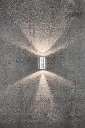Nordlux Canto 2 Outdoor Wall Light Galvanised - Comet Lighting