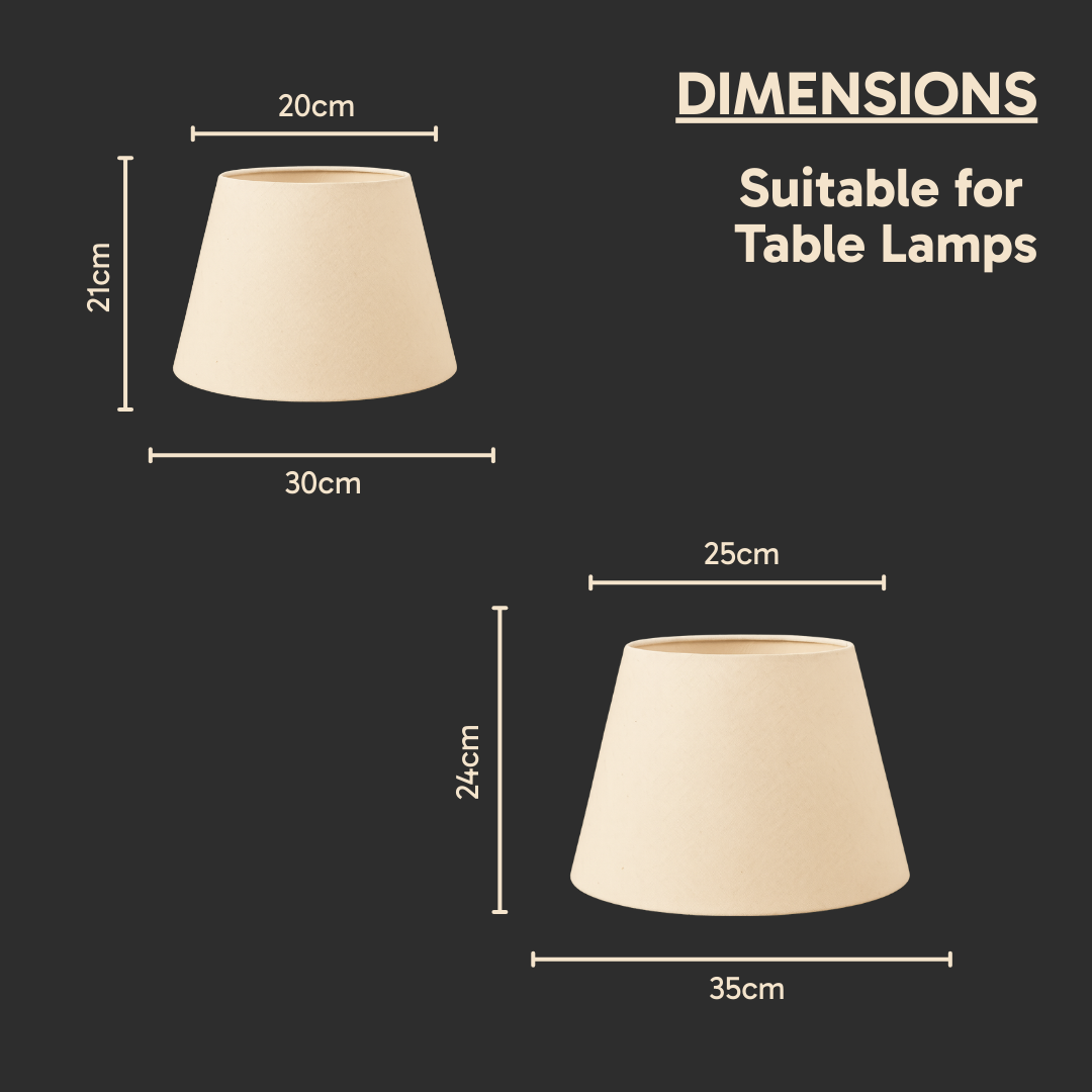 AARTIN NATURAL LINEN STRAIGHT EMPIRE ROLLED LAMPSHADE
