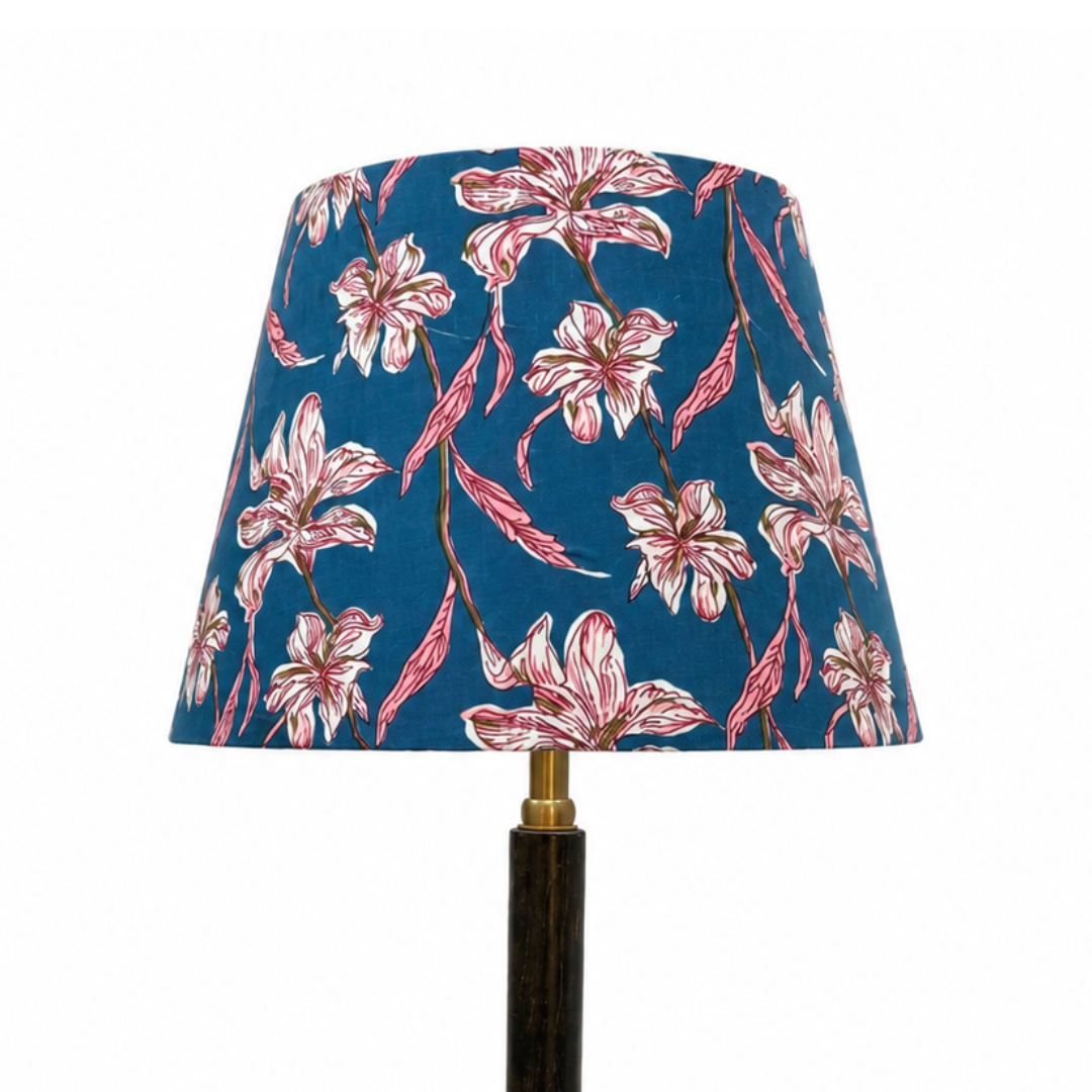 AARTIN 30 cm Dusky Petals Cotton Lampshade - Straight Empire ( Shade Only )