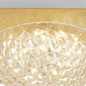 Pomeroy 1Lt Square LED Ceiling Light - Gold Leaf - Comet Lighting