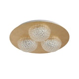 Pomeroy 3Lt Round LED Ceiling Light - Gold Leaf