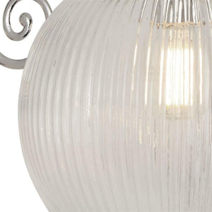 Searchlight Belvue 1Lt Bathroom IP44 Wall Light| Clear Globe Shade| Chrome