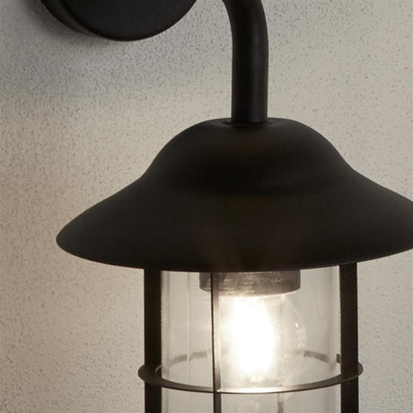 Searchlight Toronto Matt Black Outdoor Wall Lantern - Comet Lighting