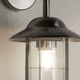 Toronto Outdoor Wall Light- Satin Silver Metal & Clear Glass - Comet Lighting