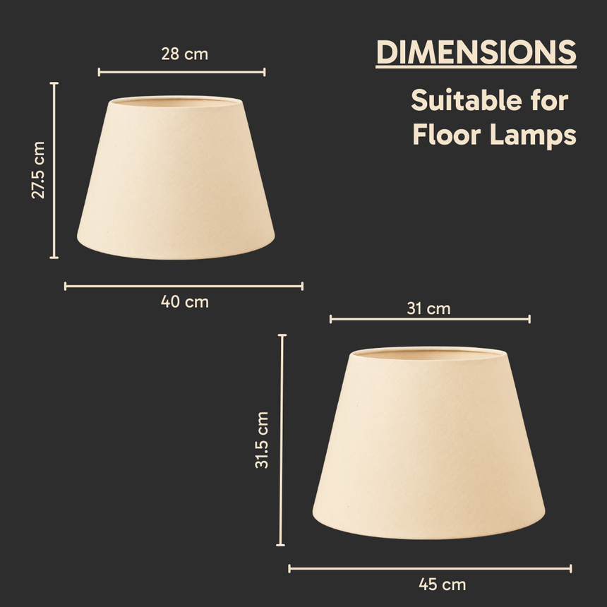 AARTIN NATURAL LINEN STRAIGHT EMPIRE ROLLED LAMPSHADE