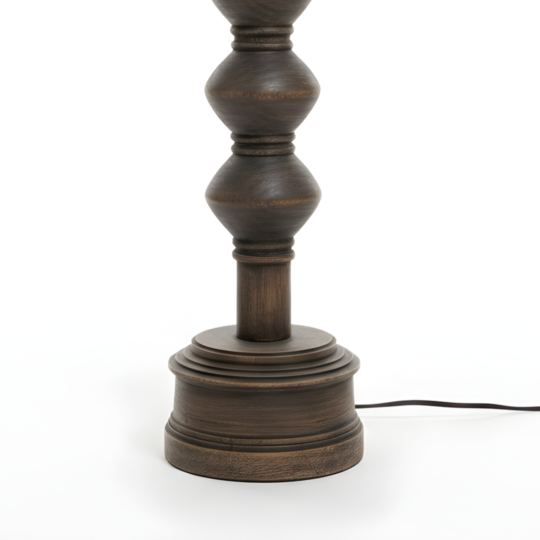 AARTIN Juno Wood Table Lamp - Dark Natural Wood ( Base Only )