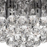 Searchlight Hanna Chrome 4 Light Semi Flush Crystal Balls