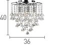Searchlight Dorchester Chrome 4 Light Chandelier Crystal Buttons