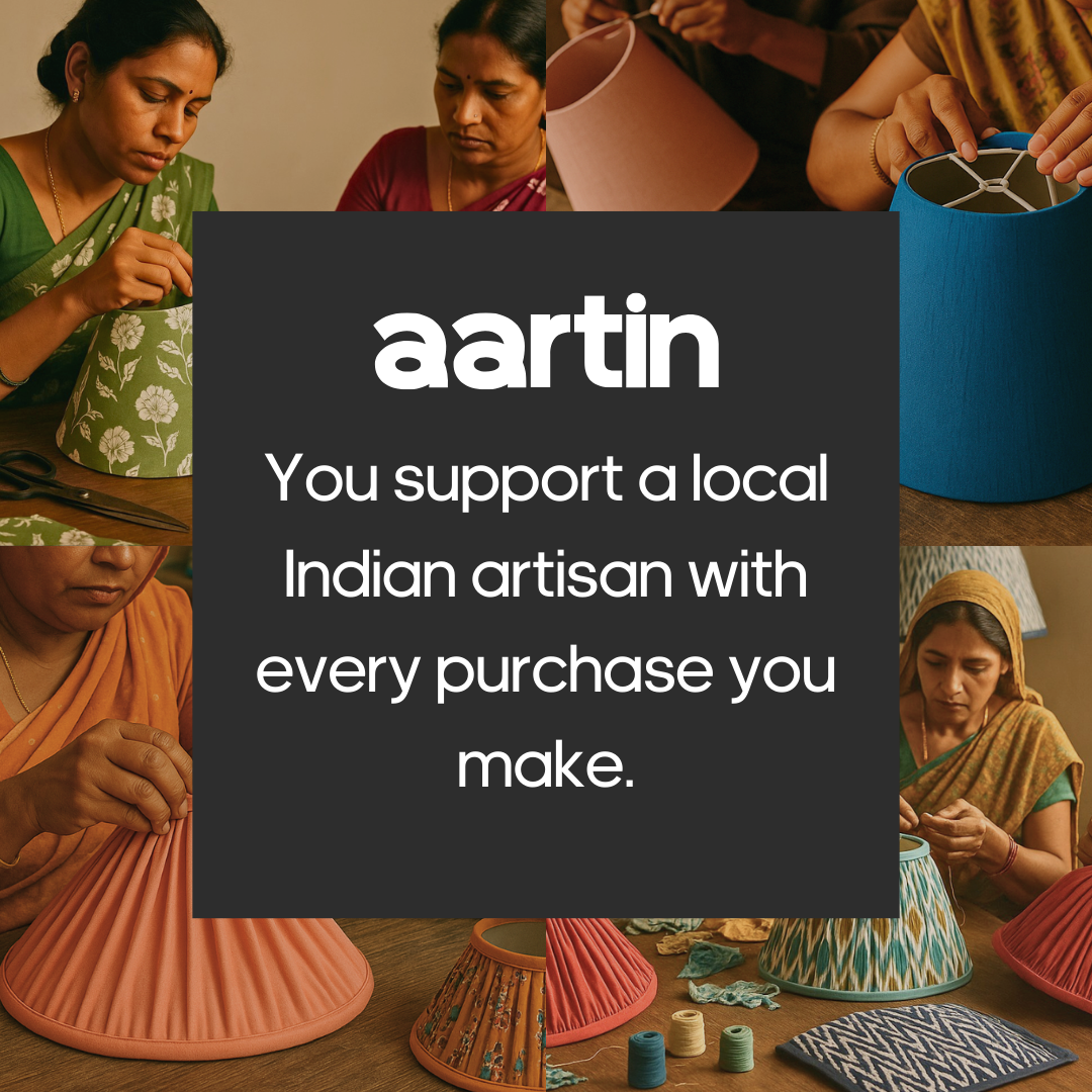 AARTIN NATURAL LINEN STRAIGHT EMPIRE ROLLED LAMPSHADE