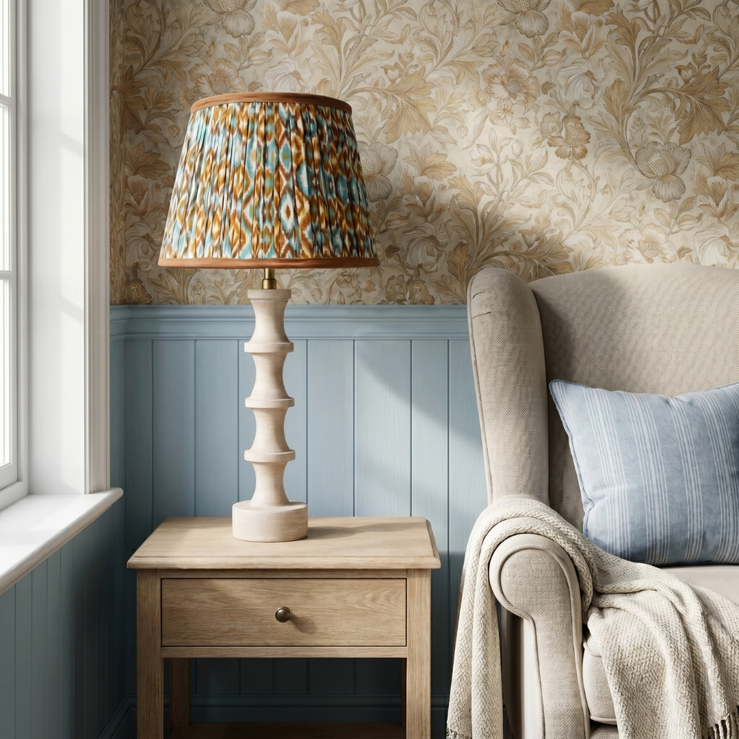 Brown & Blue  Lampshade
