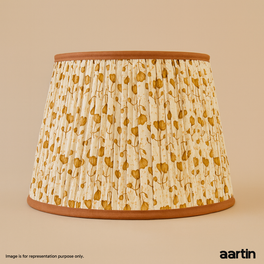 AARTIN 40 CM SUNSHINE PETALS STRAIGHT EMPIRE GATHERED LAMPSHADE IN COTTON