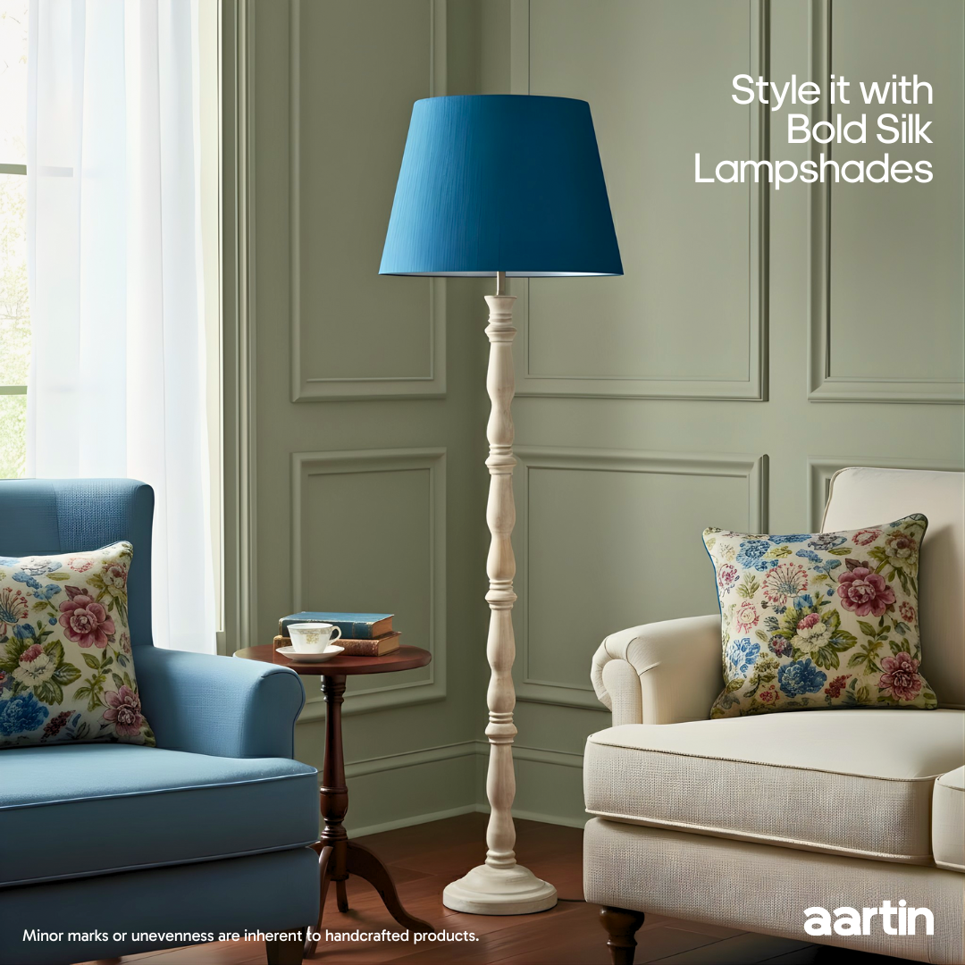 AARTIN ORLA FLOOR LAMP IN WOOD WITH WHITEWASH FINISH (BASE ONLY)