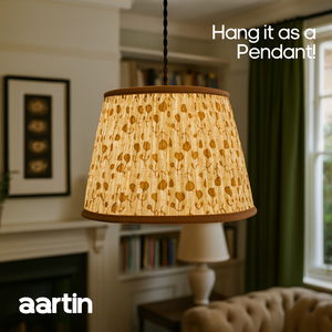AARTIN 40 CM SUNSHINE PETALS STRAIGHT EMPIRE GATHERED LAMPSHADE IN COTTON
