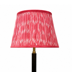 AARTIN 35 CM Coral Pink Ikat Cotton Lampshade - Straight Empire ( Shade Only )