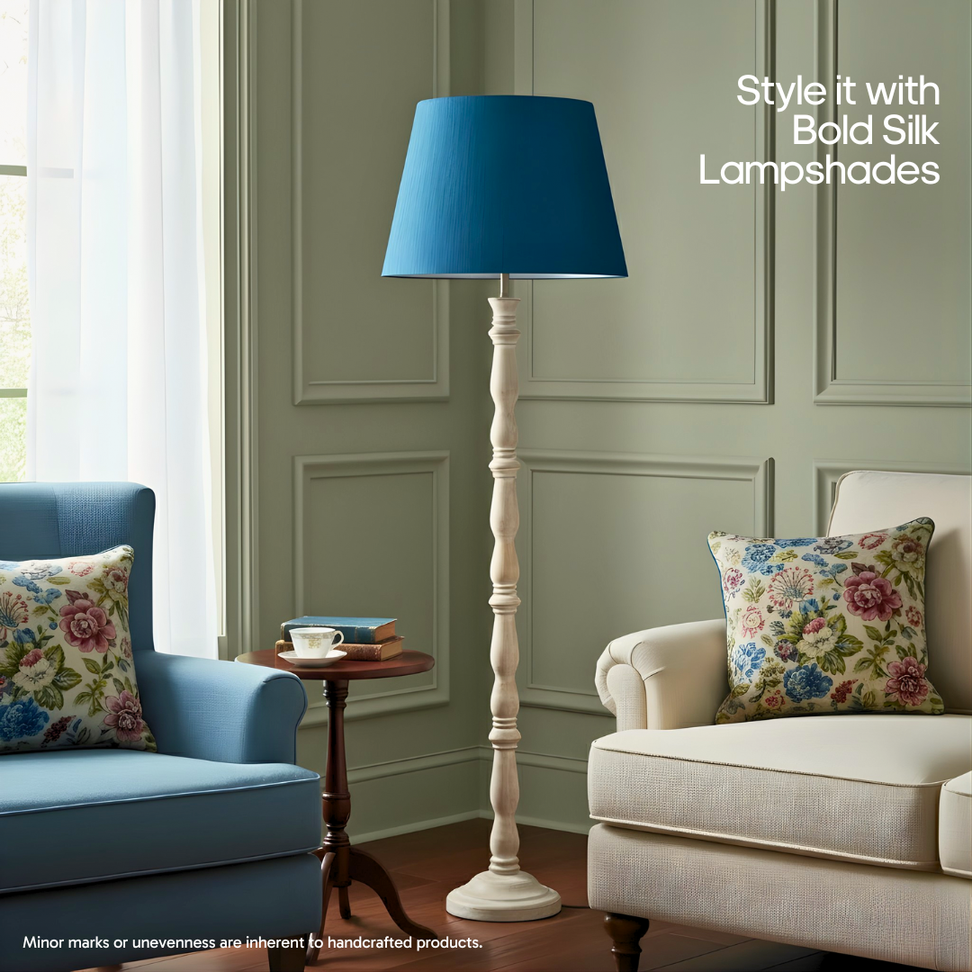 AARTIN ORLA FLOOR LAMP IN WOOD WITH WHITEWASH FINISH (BASE ONLY)