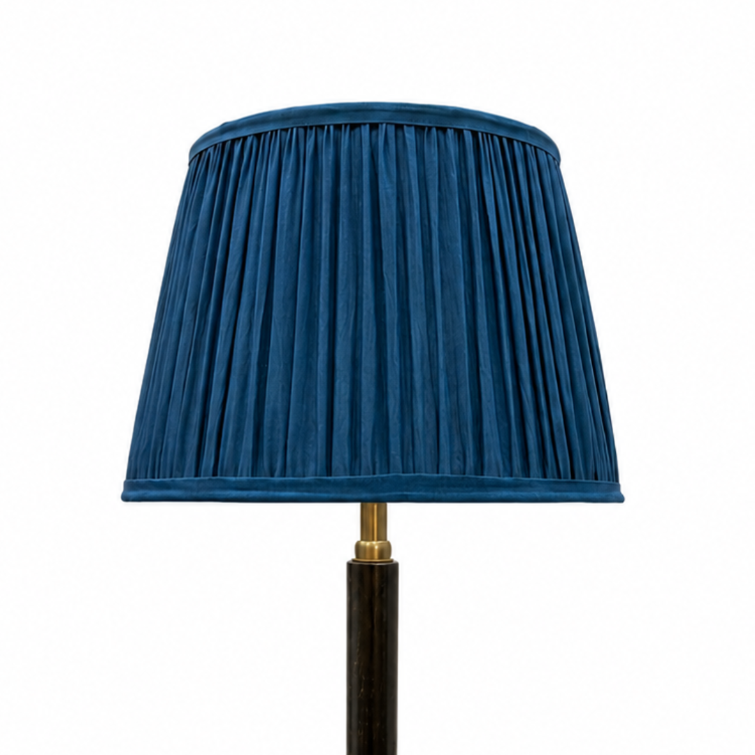 AARTIN Blue Silk Lampshade - Straight Empire ( Shade Only )