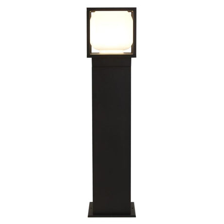 Searchlight Athens 650mm LED Outdoor Post - Black with Opal Shade