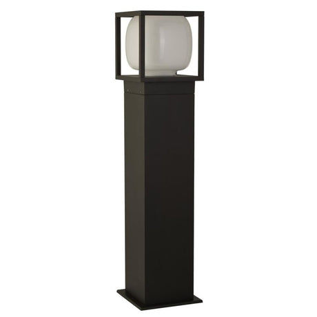 Searchlight Athens 650mm LED Outdoor Post - Black with Opal Shade