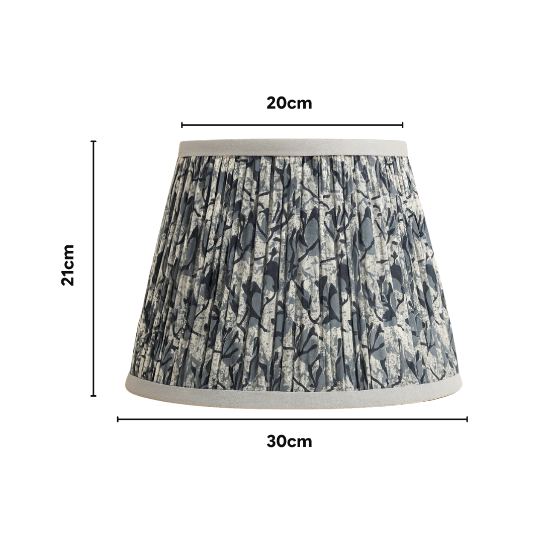 AARTIN 30 CM Stormy Blooms Cotton Lampshade - Straight Empire ( Shade Only )