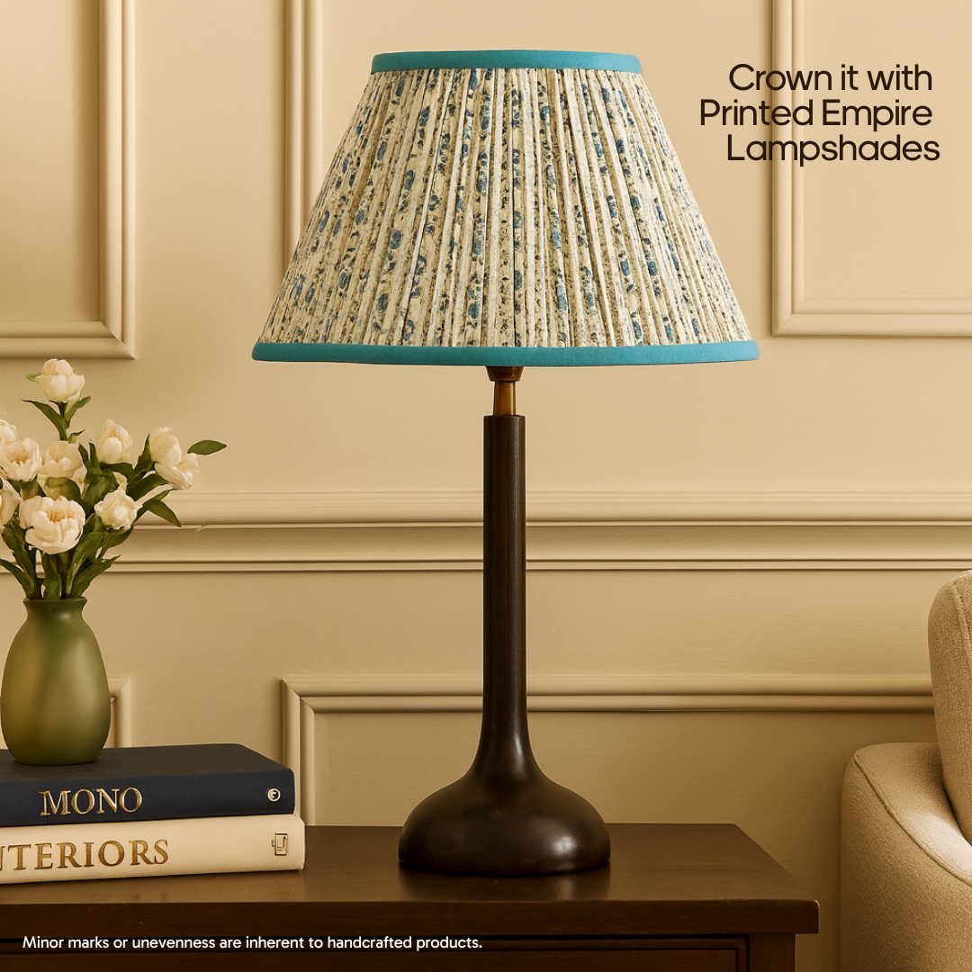 AARTIN PENNY TABLE LAMP IN WOOD WITH EBONY FINISH (BASE ONLY)