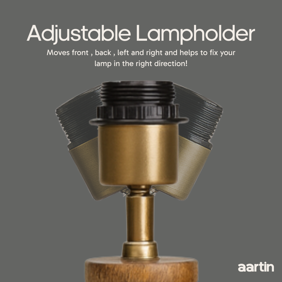 AARTIN ORLA FLOOR LAMP IN WOOD WITH WHITEWASH FINISH (BASE ONLY)