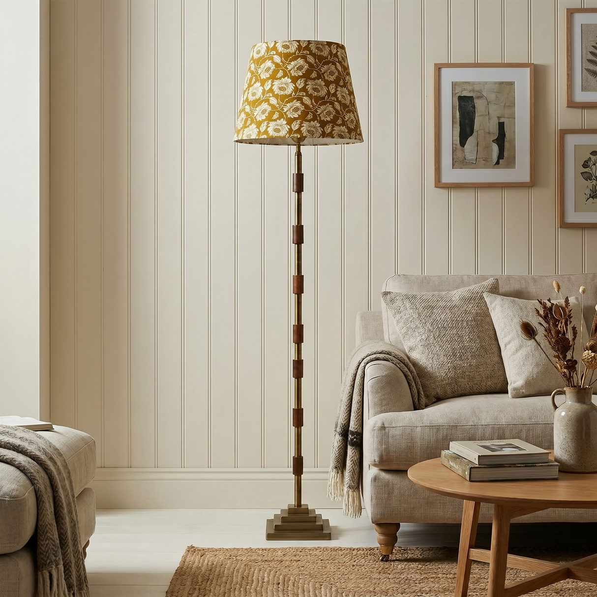 Golden Petals Lampshade