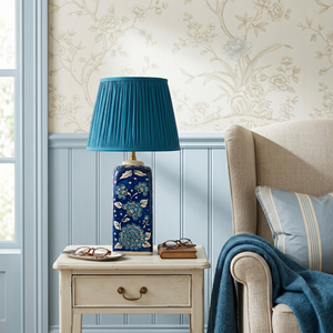  Blue Silk  Lampshade