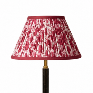AARTIN 30 CM Crimson Blooms Cotton Lampshade - Empire ( Shade Only )