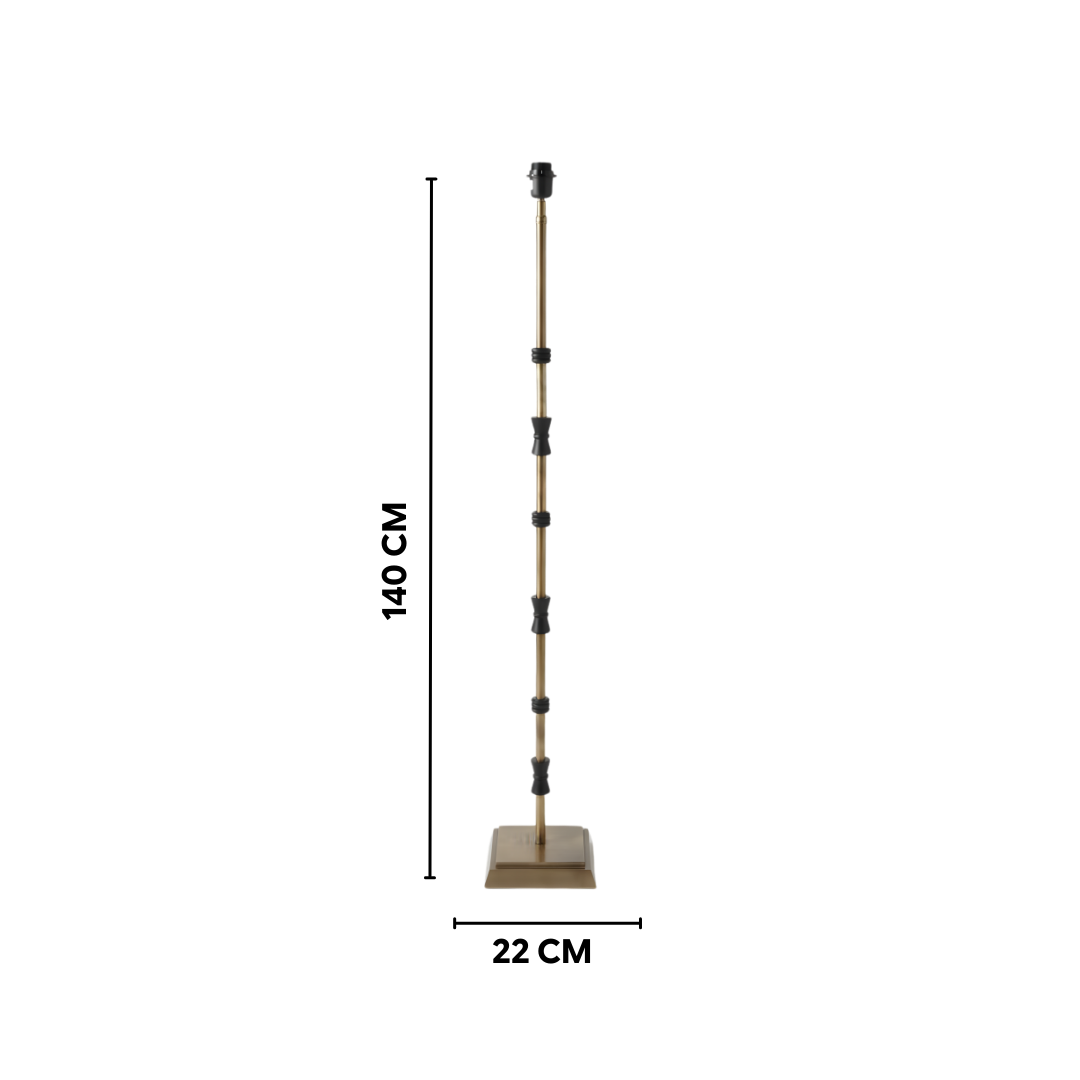 AARTIN Lily Metal Floor Lamp With Natural Linen Lampshade