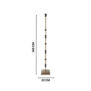 AARTIN Lily Metal Floor Lamp With Natural Linen Lampshade