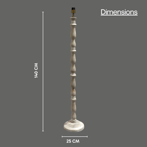 AARTIN ORLA FLOOR LAMP IN WOOD WITH WHITEWASH FINISH (BASE ONLY)
