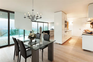 Colaton 6Lt Pendant Ceiling Light Chrome - Comet Lighting