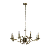 Colaton 8Lt Chandelier Antique Brass