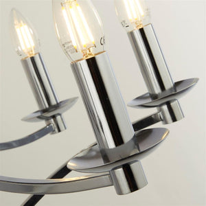 Colaton 8lt Pendant Ceiling Light Chrome - Comet Lighting