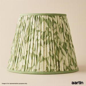 AARTIN 40 CM MINT BLOSSOM STRAIGHT EMPIRE GATHERED LAMPSHADE IN COTTON