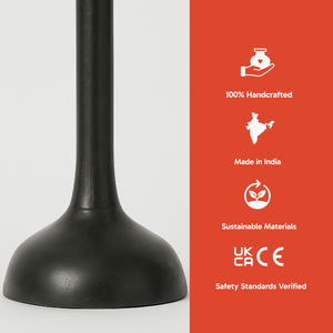 AARTIN PENNY TABLE LAMP IN WOOD WITH EBONY FINISH (BASE ONLY)